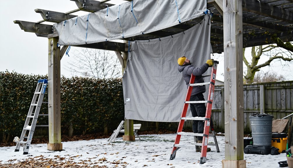 winter pergola maintenance tips